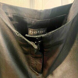 Black Leather Bebe Pants